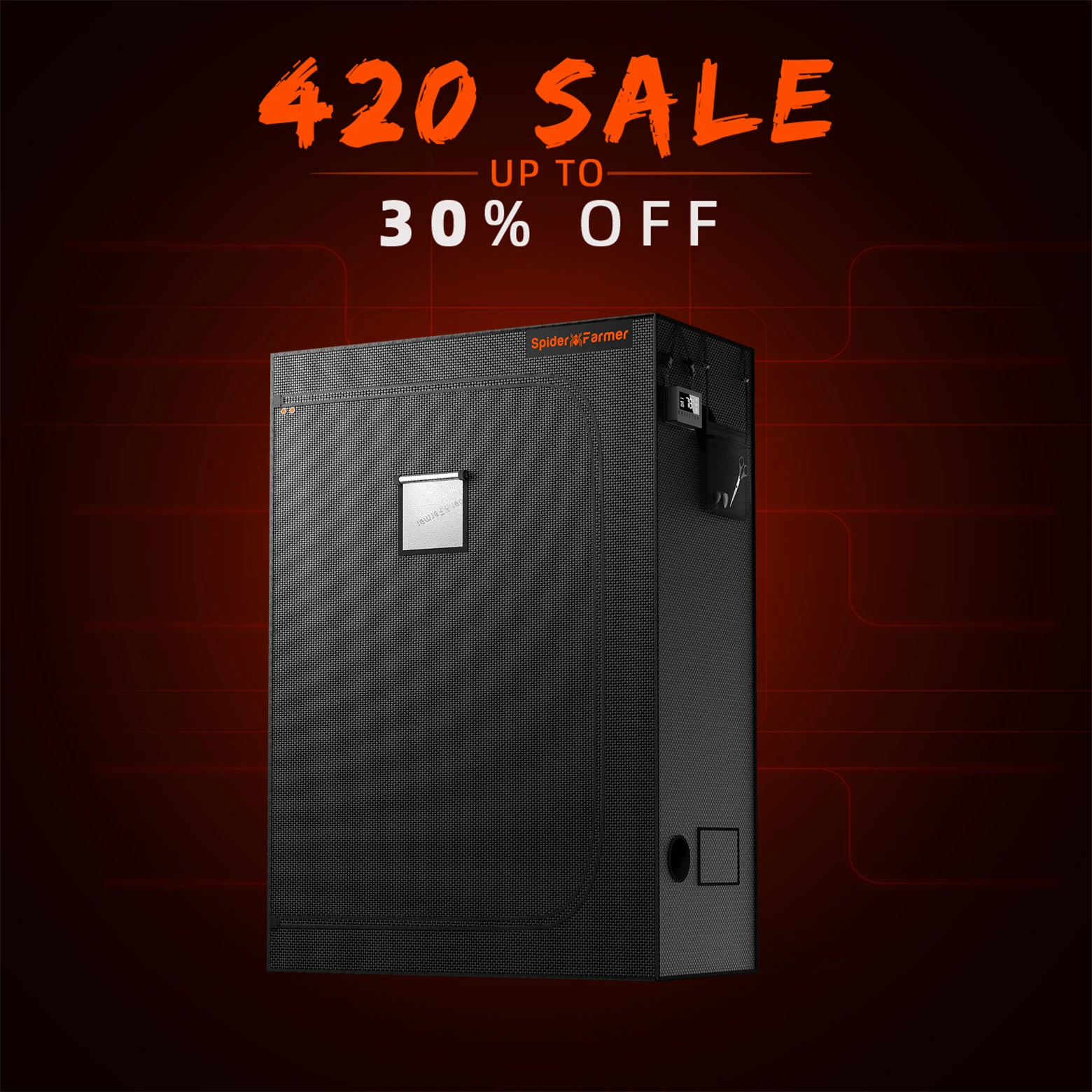 Spider Farmer 140cm x 70cm x 200cm Indoor Grow Tent 1680D Hydroponic Plant Room for Optimal Plant Growth & Clima