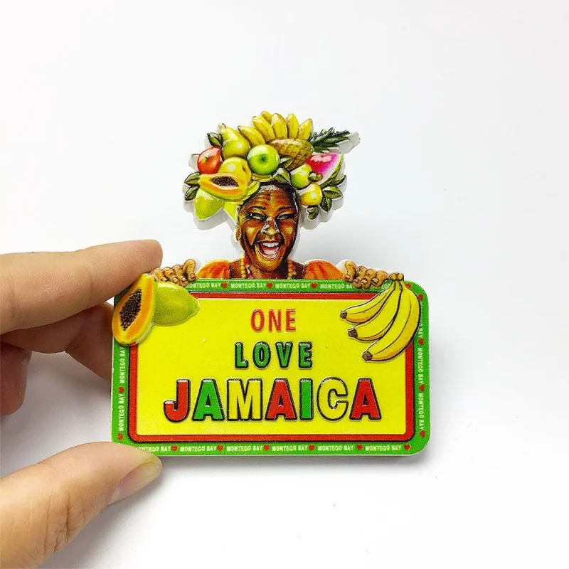 Jamaica Creative Fruit Personalized Travel Souvenir Gift Magnet for Refrigerator Unique Local Design