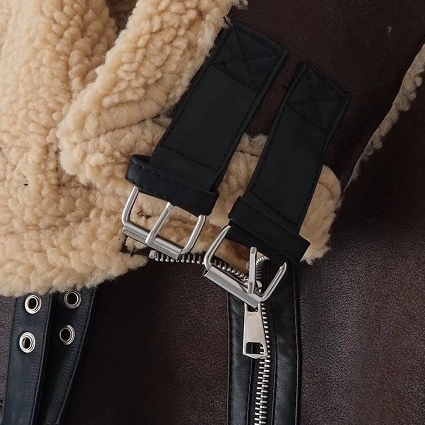 Faionable Commuter Sle Cappotto in pelle ort da donna Autunno 2025 Ele Personali con cerniera abbinata lunga Sve Ladies Jaet