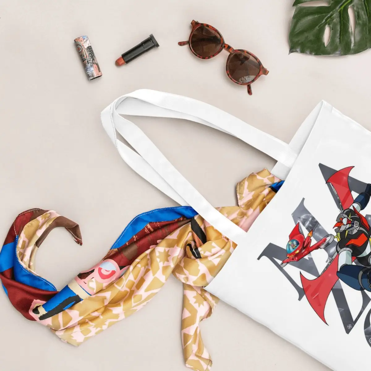 Mazinger Z Mad Robot Grendizer Anime Manga Shopping Bags Canvas The Tote Bag Reusable for Women Shoulder Tote Travel Handbag