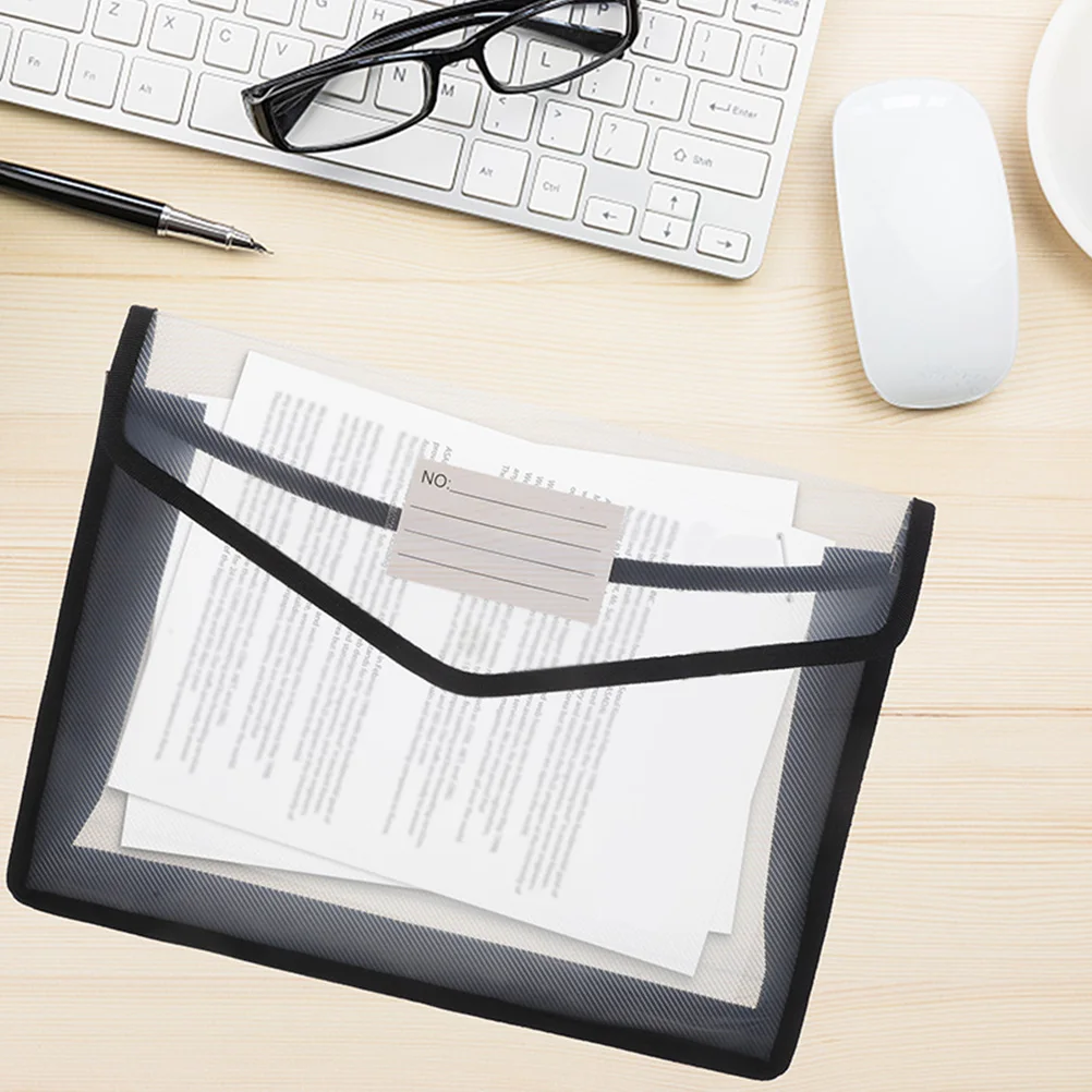 

3 Pcs Waterproof File Bag Documents Desk Organizer Button Folder for Pp Bags Office Stationery Pouches