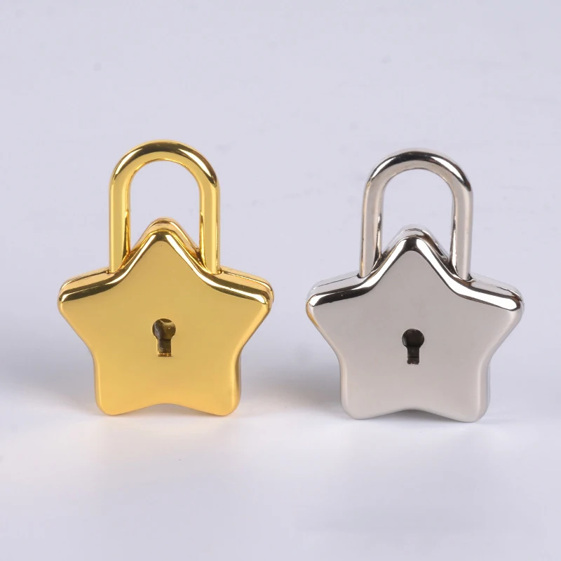 Mini Star Shape Archaize Padlocks Locker Security Key Lock With Key Luggage Lock For Travel Jewelry Box Diary Book Suitcase