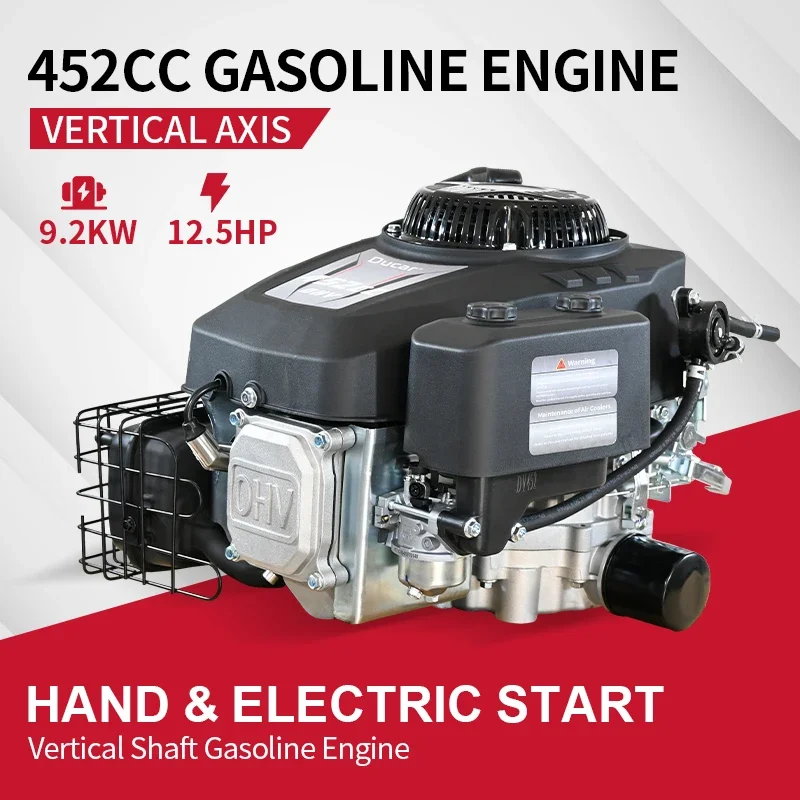 OHV 12.5H P/452cc Single Cylinder 4 Stroke Air Cooled Keyway Shaft Ga/soline Industry Engine Euro5 Boat Petrol Motor Engine