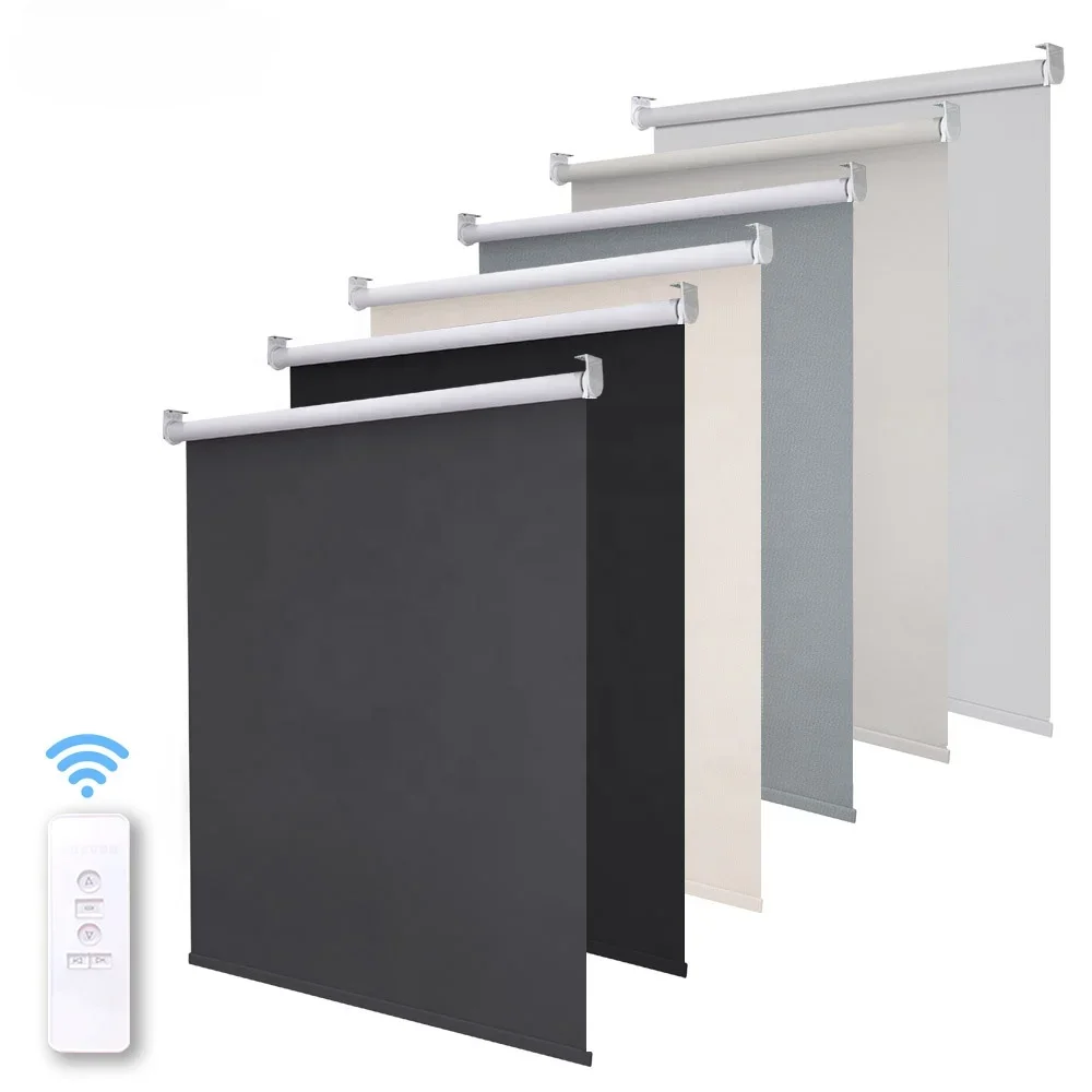 

# Hot Customized Outdoor Indoor Office Cordless Motorized Electric Pvc Venetian Blackout Fabrics Window Shades Roller Blinds