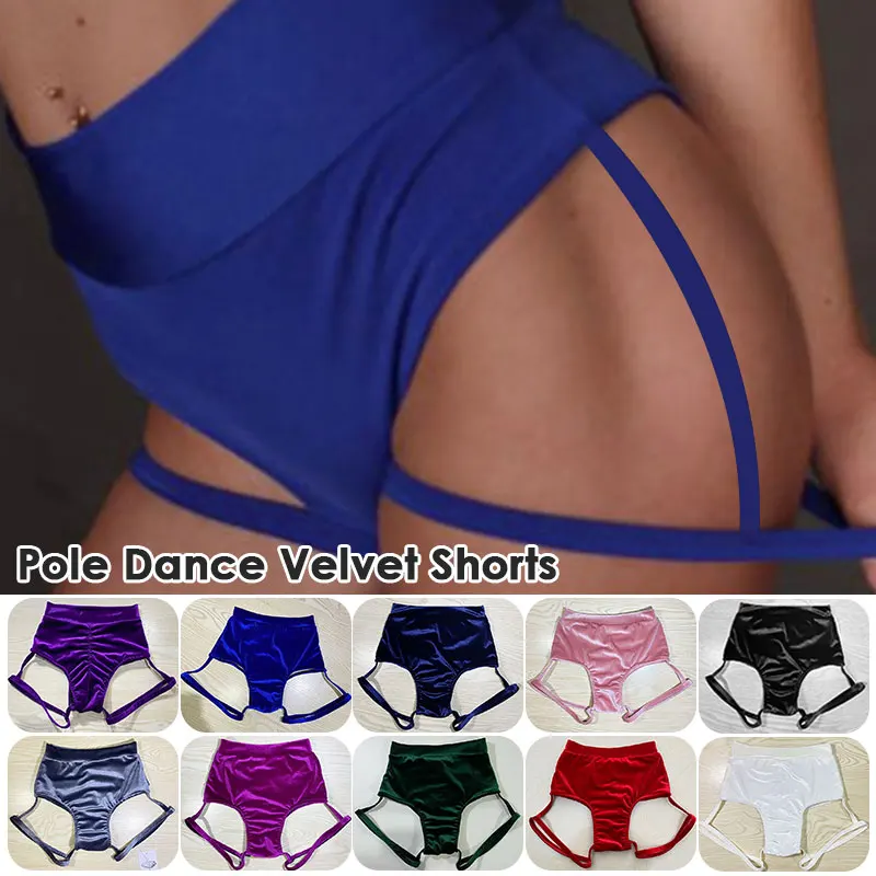 Lady Mini Hollow Out Hot Pants Slim High Waist Velvet Shorts Pole Dance Sexy Rave Night Bar Dancewear Stage Performance Outfits