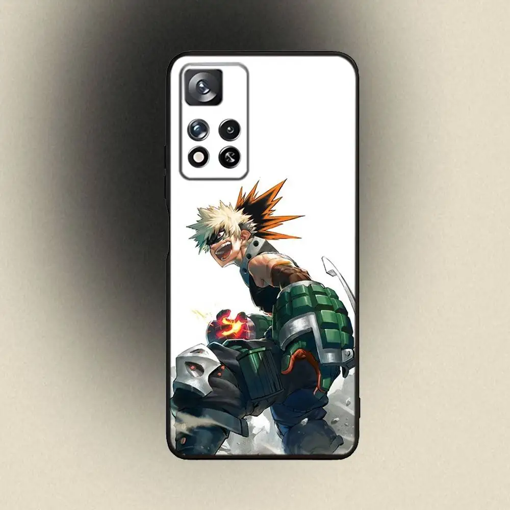 Funda de teléfono Bakugo My Hero Academia para Samsung Galaxy A 91,80,73,72,53,52,51,22,5G,Plus,J,Note, funda negra suave