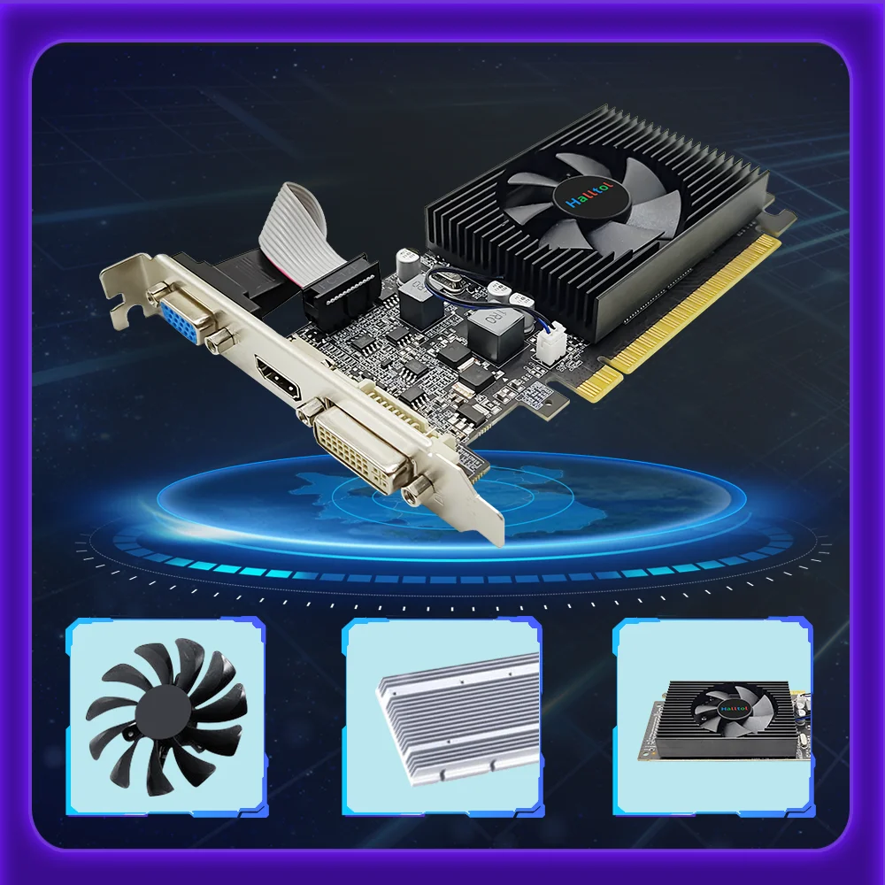 Imagem -03 - Placa de Vídeo Gráfica por Computador 4gb Ddr3 128bit 64bit Hdmi Vga Dvi Port Pci-e2.0 16x Gt610 para Escritório e Casa Gt730