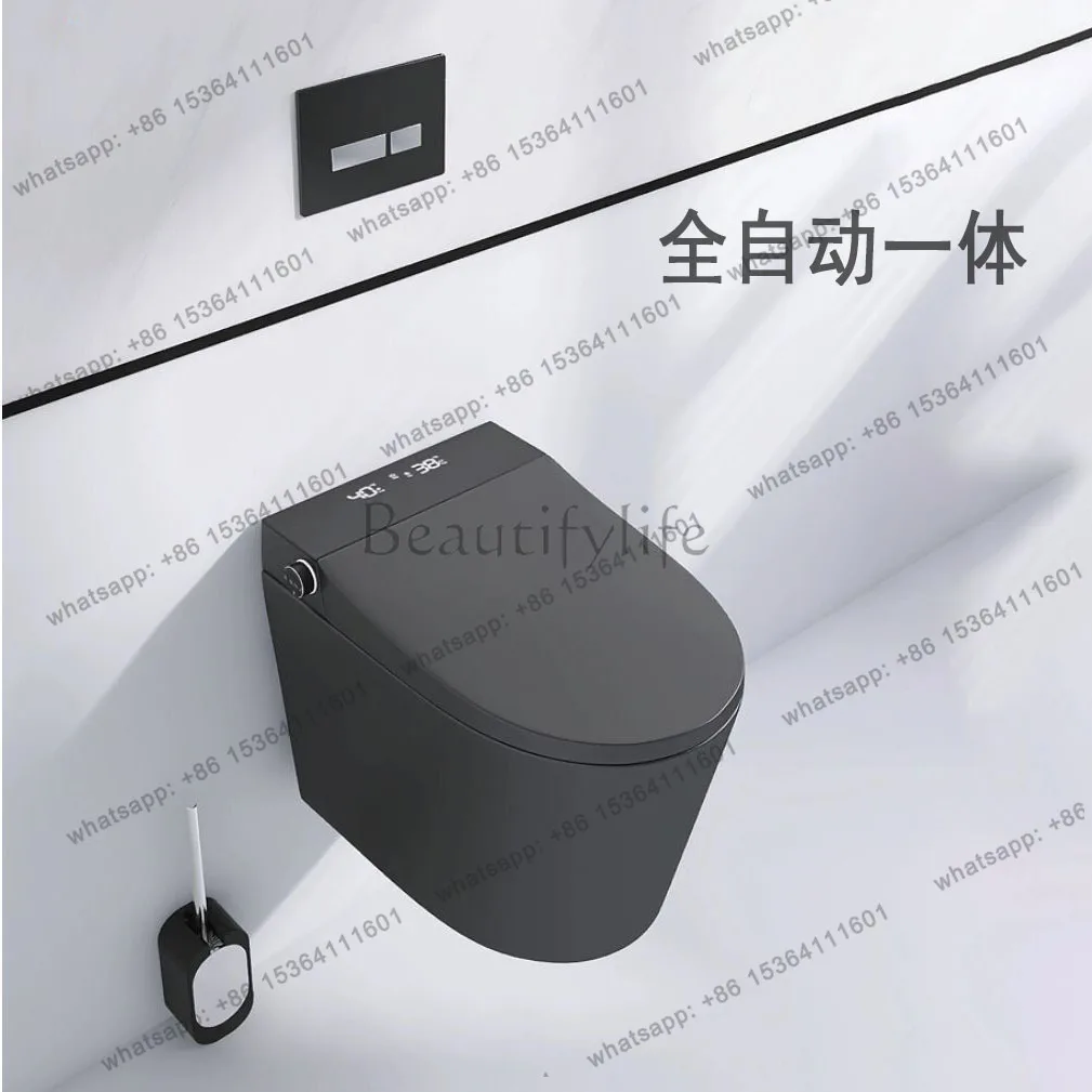dumb black personalized wall-mounted smart toilet hanging embedded in wall row wall-mounted small apartment integrated toilet