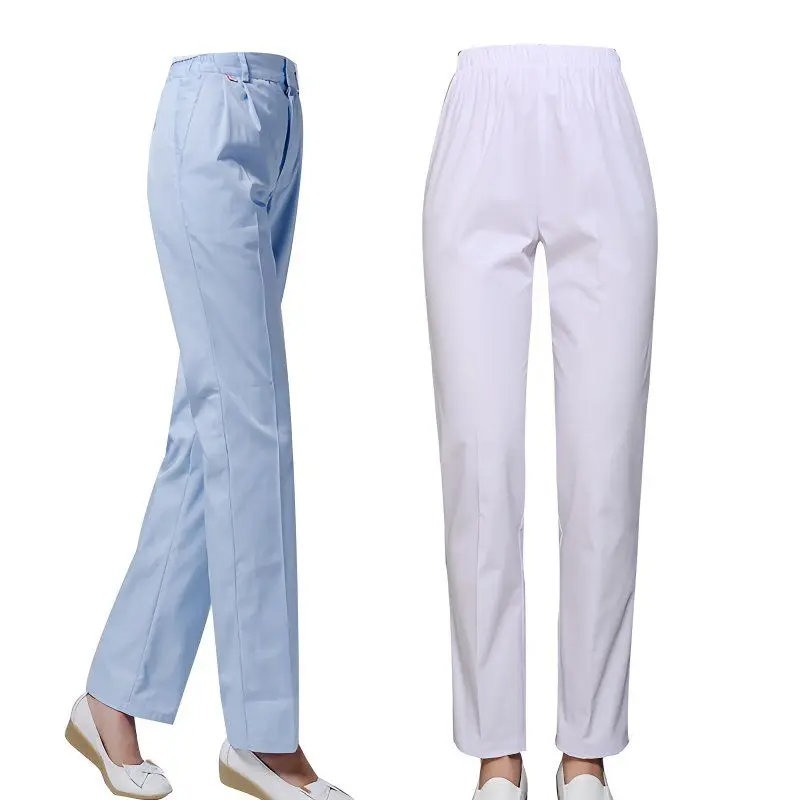 anti-wrinkle soft high-quality work pants cotton care scrub two side pockets dental health work uniform ladies pants