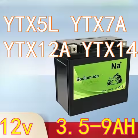 9AH 12V Sodium Ion Motorcycle Starting Battery Two Wheeled Vehicle Battery Low-temperature Resistant Battery Lithium Battery