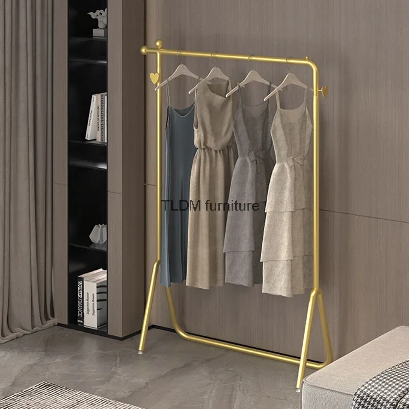 

Gold Free Shipping Clothes Rack Drying Organizer Wet Luxury Clothes Rack Minimalist Heavy Duty Perchero De Pie Clothes Hanger