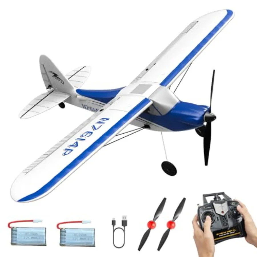RC Plane Sport Cub 500 S2 RTF 4 CH Remote Control Airplane with Gyro Stabilization One Key Aerobatic, Ready to Fly for Beginner