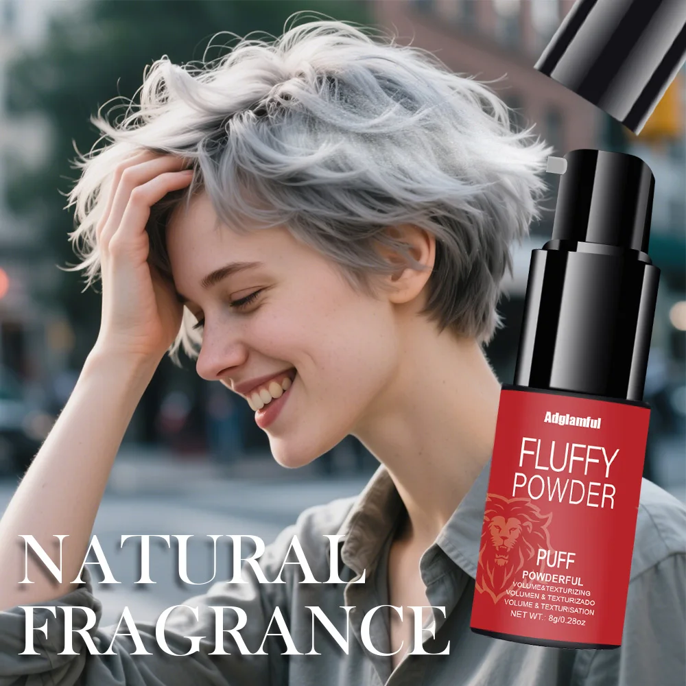 Adglamful Volumizing Powder 8g for Women - Travel Size, Oil Control, Quick Fluffy Styling, Portable