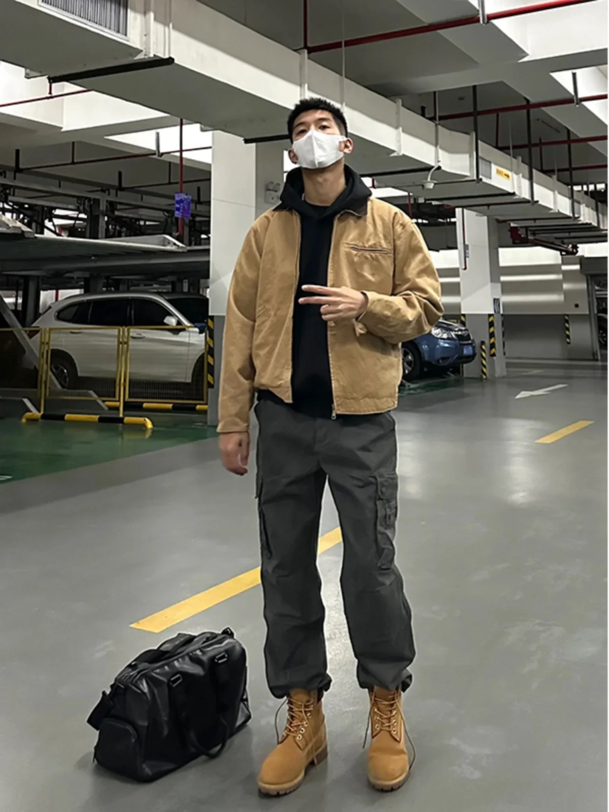 

2024 New Men's College Sle Jaet Spring Autumn Khaki American Retro Feeling Upper Body Advanced Sense Harrington Jaet