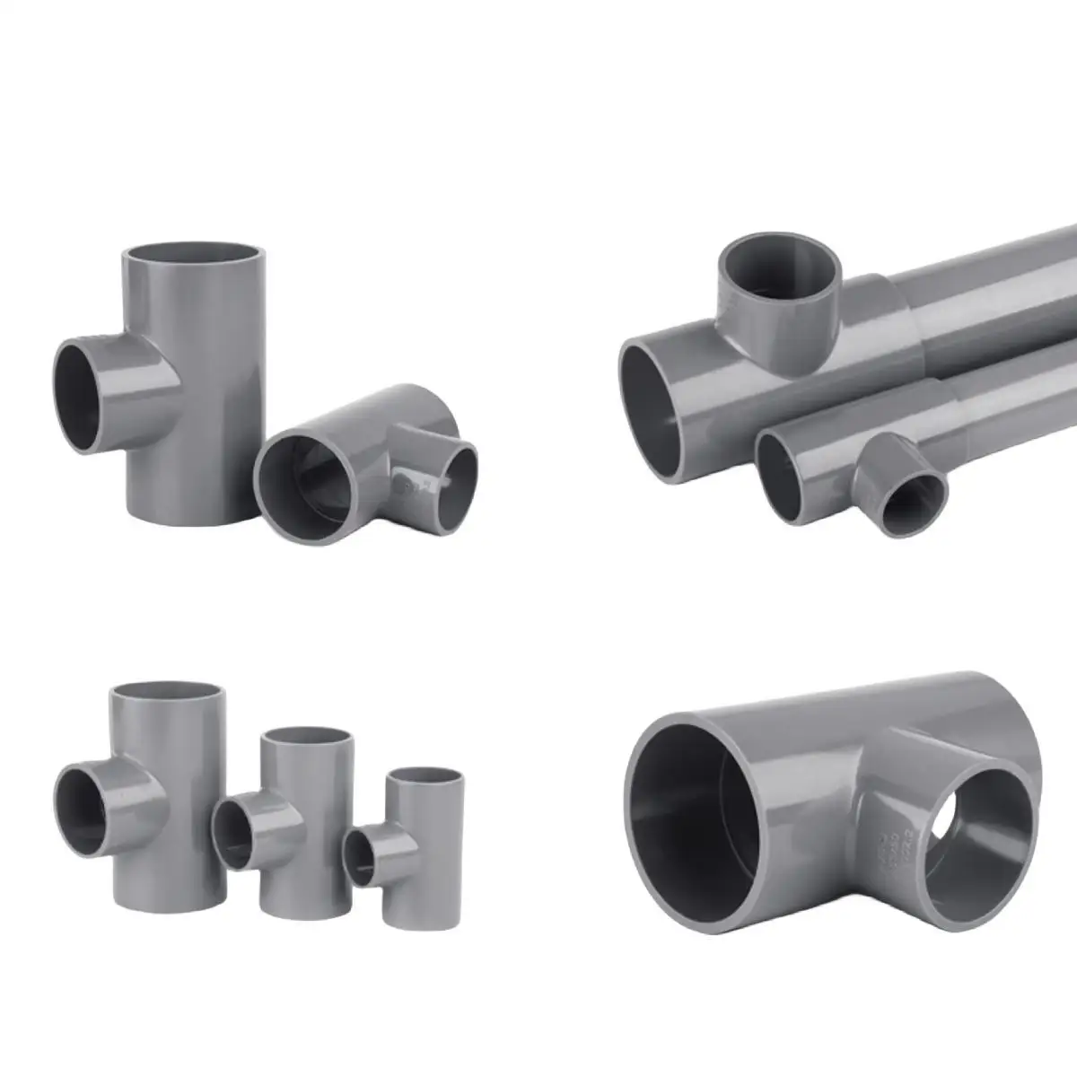 20/25/32mm Grey Straight Elbow Tee Cross Connector PVC Pipe Fittings Inside Diameter Water Pipe Adapter 3 4 5 6 Ways PVC Joints