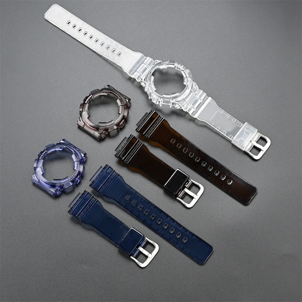 حزام ساعة معصم من مادة TPU وحافظات لسلسلة الساعات الرياضية GMA-S110 S120 S130 S140 مع أدوات الإطار