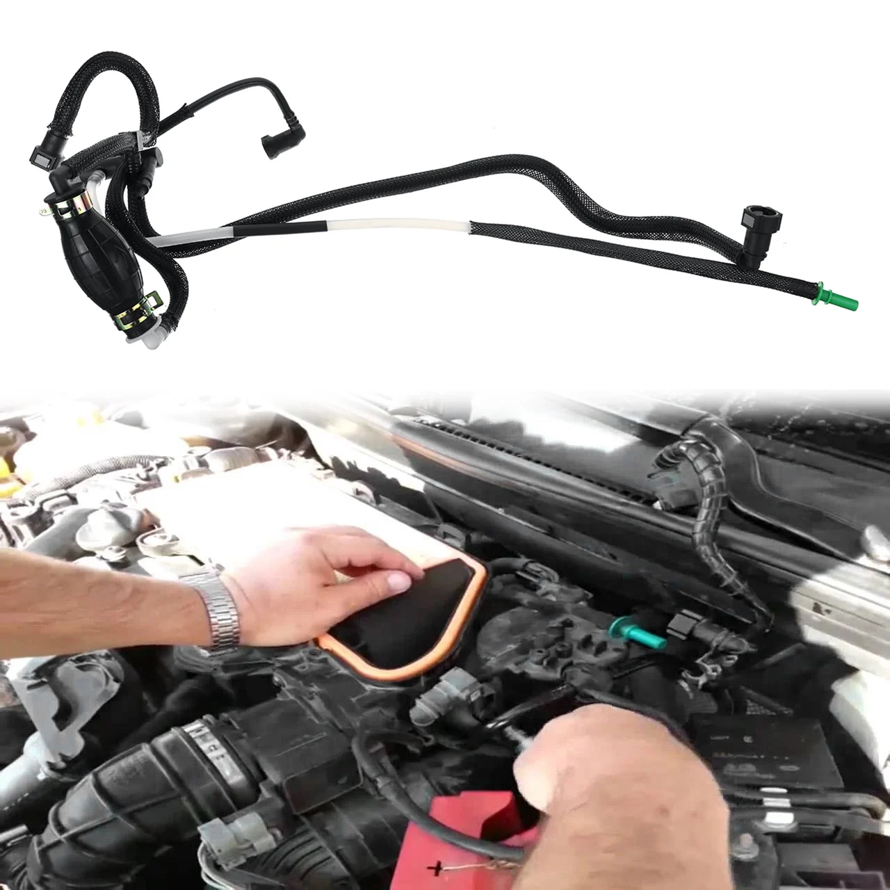 

A76M_Fuel Pipe Hose with Primer for Ford Fiesta Fusion 1.4 Tdci 03-12