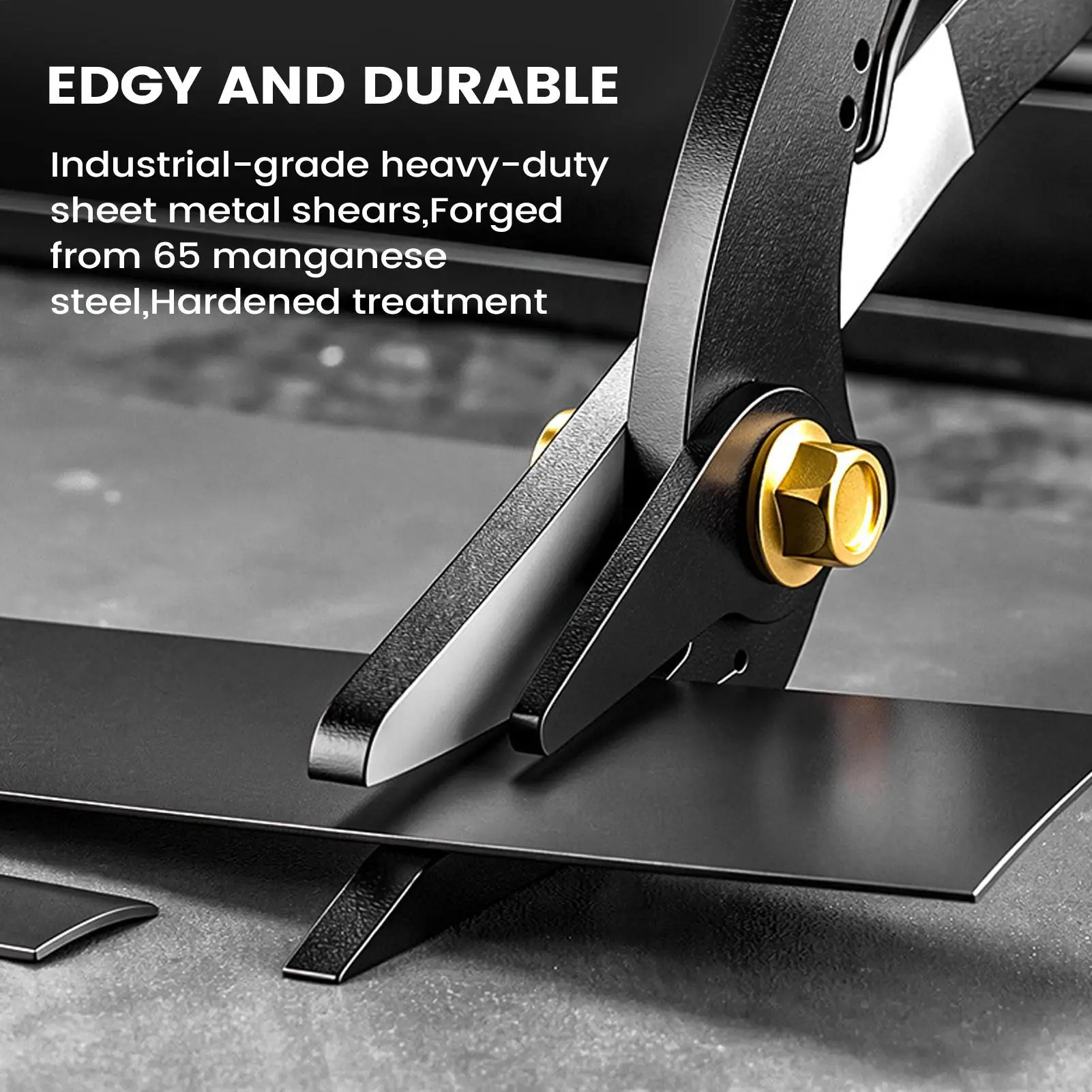 Metal Cutting Tool Ergonomic Grip Long-Lasting Non-Slip Rust-Resistant Snip Sheet Metal Shears For Aluminum Gutter PVC Stainless