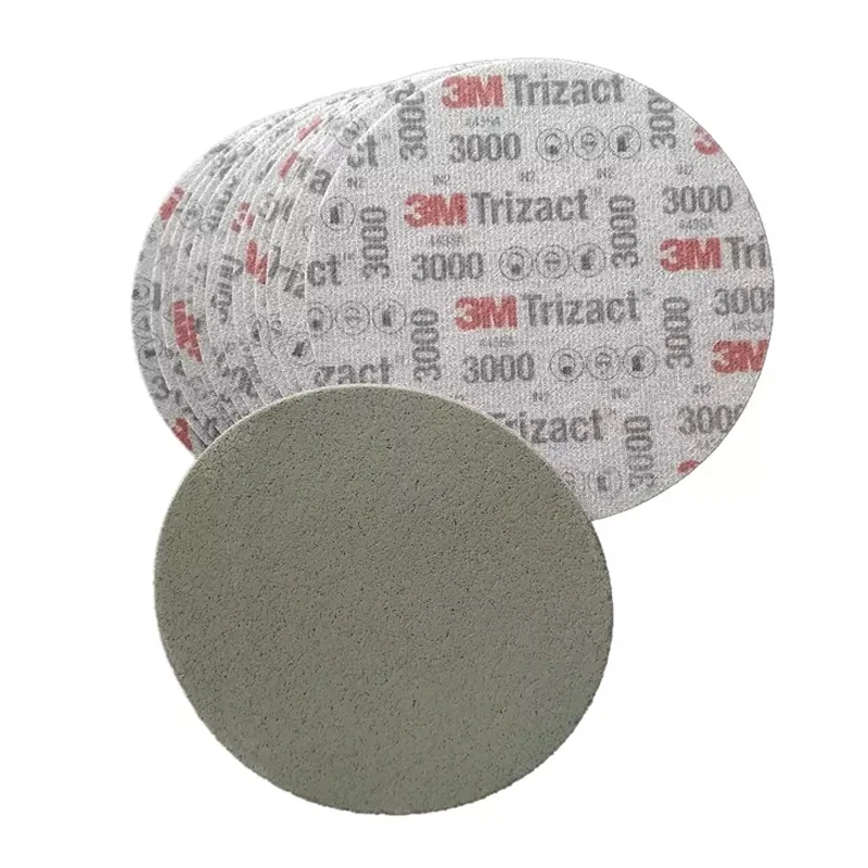 3M 02085 6 بوصة 3000 حصى الرطب الجاف الصنفرة جولة الرطب الرملي كتلة لينة جلخ الإسفنج الوسادة القرص Trizact تلميع الصنفرة الإسفنج
