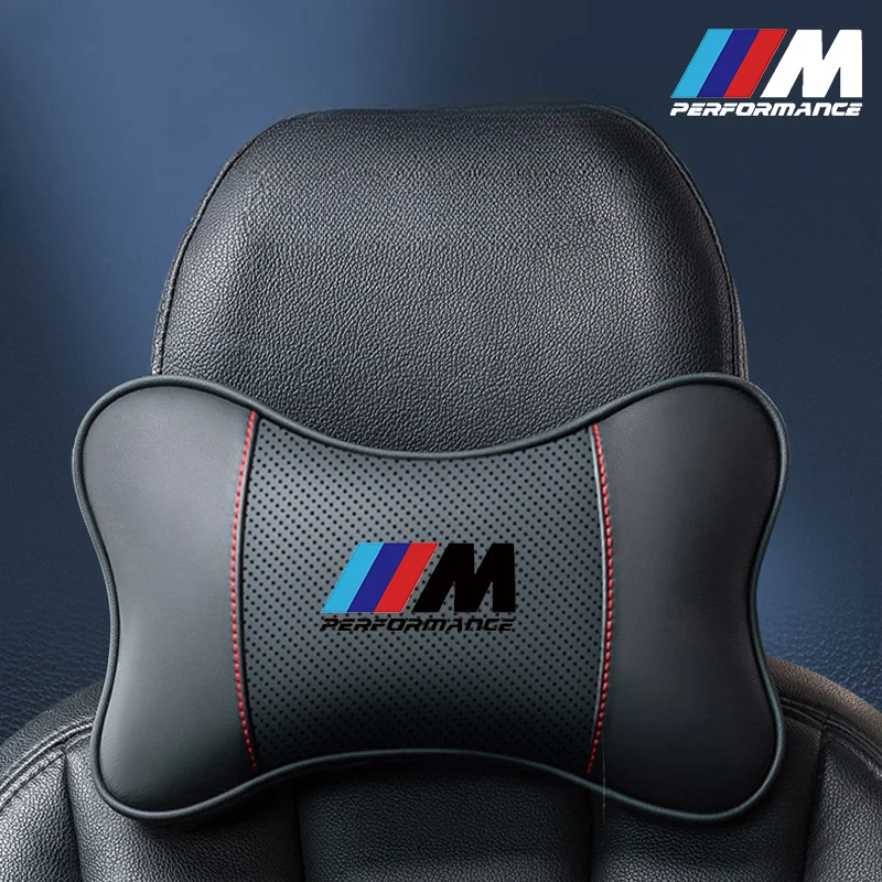 1Pcs Car Seat Headrest Auto Logo Neck Pillow For BMW 3 M M3 M5 F10 X1 X3 X5 Performance car accessories