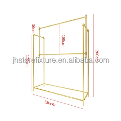 Metall-Präsentationsständer, doppelseitiger Kleiderbügel, Ständer, Kleiderständer für Bekleidungsgeschäfte, Herren