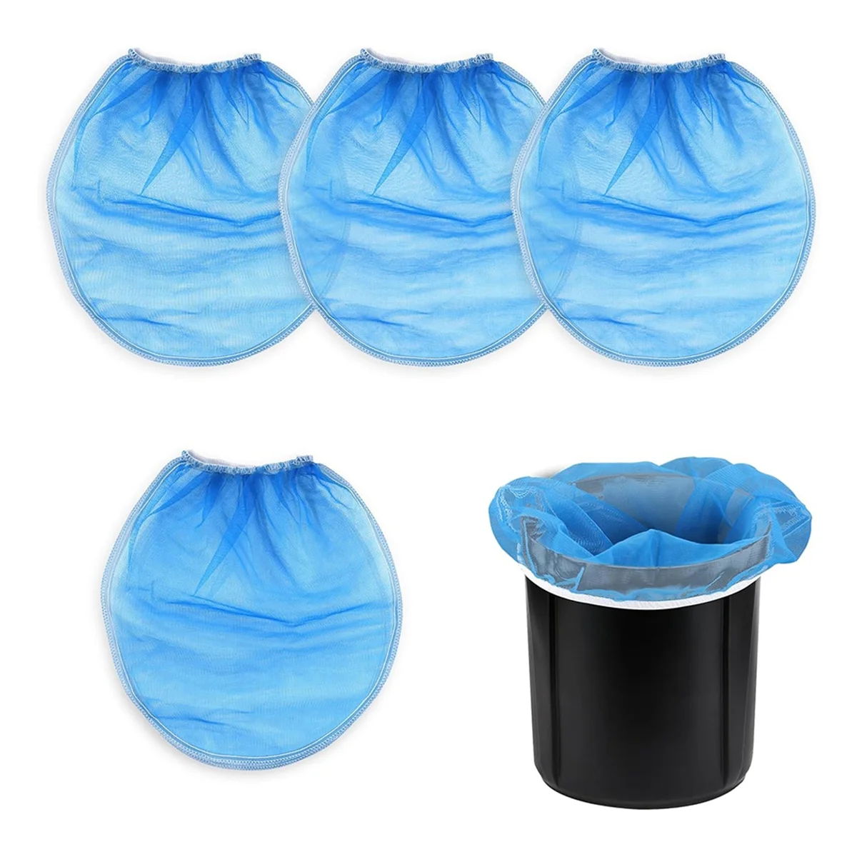 T61C_5pcs Paint Strainer Bags,Fine Mesh Paint Filter Bag Elastic Opening