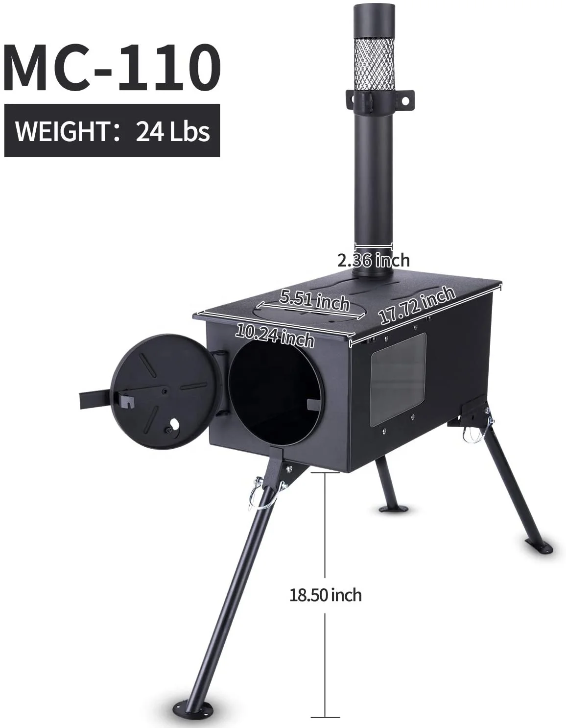 Hot Seller Outdoor Heating barbecue smoke stove Wood Burning Steel Stove camping stove