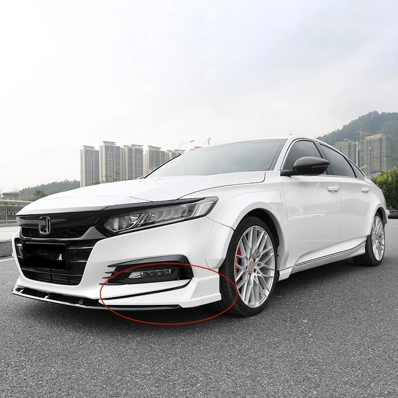 

Front Bumper Lip Molding Trim Canards Splitter Spoiler For Honda 10th GEN Accord 2018-2021 Fog Lamp Intake Frame Side Cover