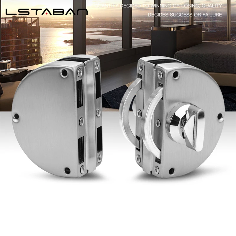 1 Set Doppia Porta Scorrevole Aperta Serratura In Acciaio Inox Serratura Della Porta di Vetro con Chiavi 8-12mm Serrature di Sicurezza Ufficio di Sicurezza di Vetro Hardware