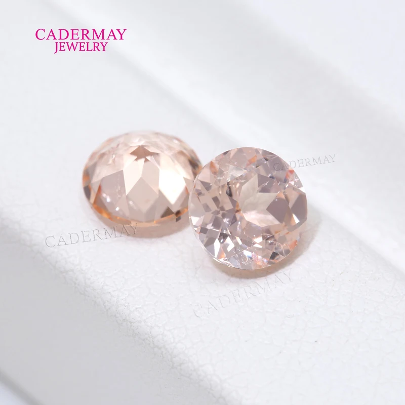 

Round Shape Morgan Pink Sapphire 6.5mm Round Shape Synthetic Lab Grown Sapphire With Inclusions Gemstone Making Jewelry