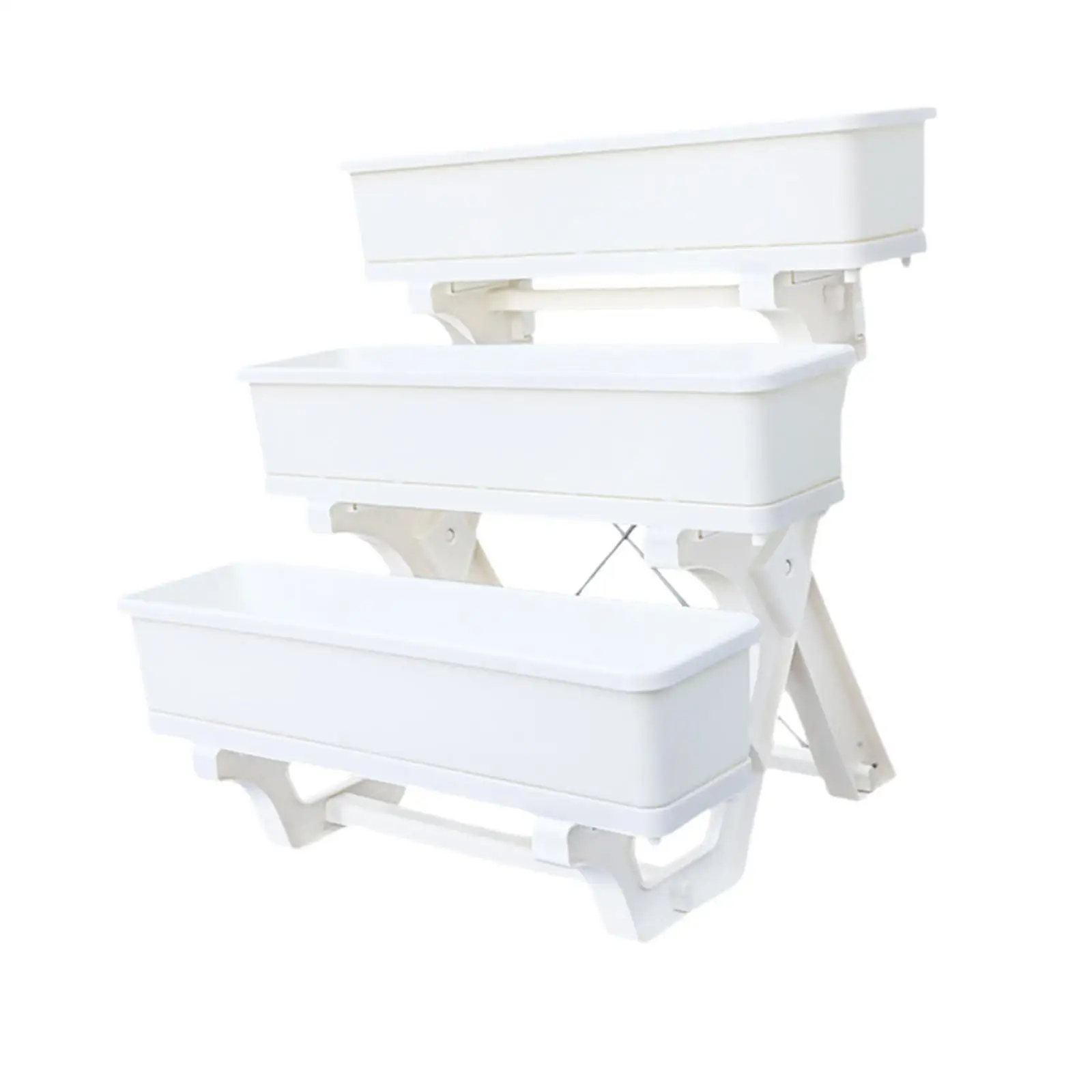 Flower Plant Display Stand 3 Tier Shelf Elevated Planter Freestanding Garden Bed for Deck Indoor Outdoor Lawn Balcony Growing