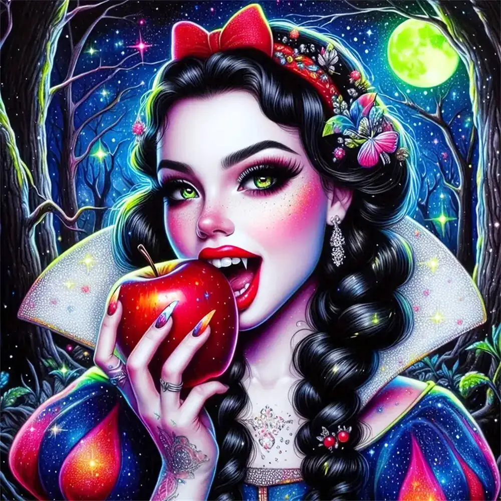 

Дисней Белоснежка Алмазная вышивка Принцесса Картина Портретный узор для взрослых Новичок Мозаика Мультяшный персонаж Домашний декор