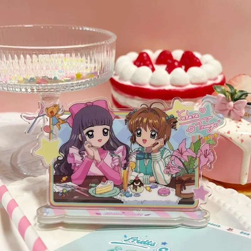 

Anime Card KINOMOTO SAKURA Acrylic Figure Standing Sign Cute Daidouji Tomoyo Cartoon Model Desktop Ornaments Collection Gifts