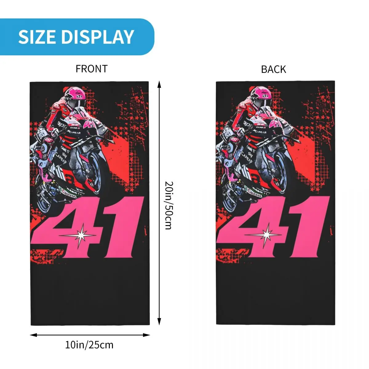 Aleix Espargaro #41 Moto GP Racing Bandana Neck Cover Motorcycle Club Aprilias Face Scarf Multi-use Cycling Riding Unisex Adult