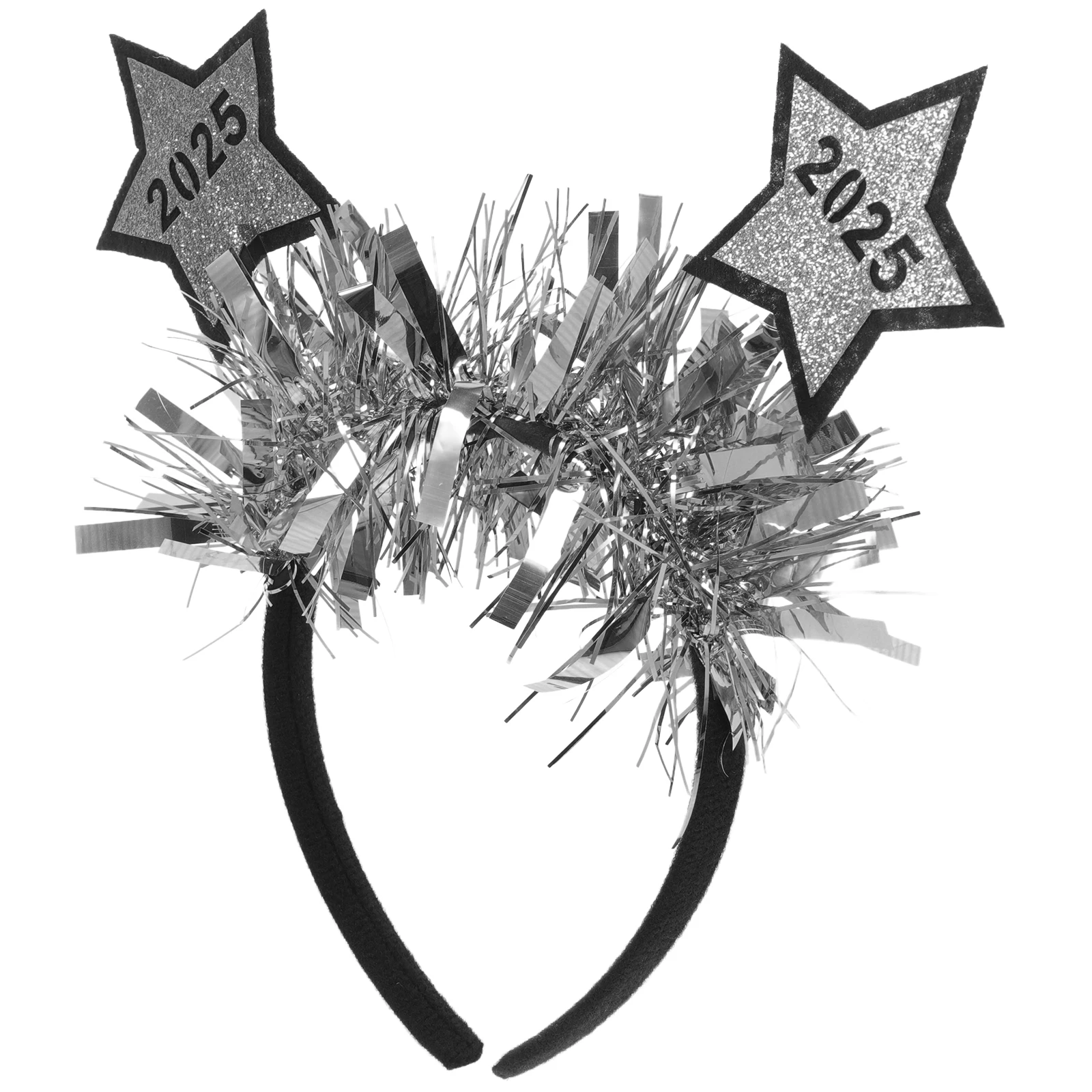 

Happy New Year Headband 2025 Digital Star Glitter Hair Hoop New Year Party Hair Accessory Star Headbands for Women