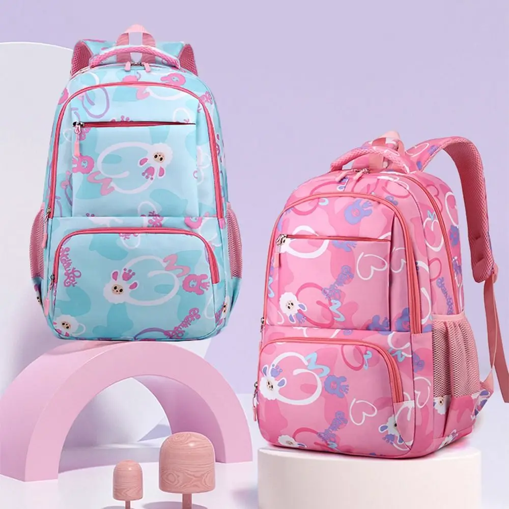 Mochila de alta calidad con dibujos animados para estudiantes, cómoda mochila universitaria, almohadilla trasera transpirable, bolsas escolares de nailon para niñas