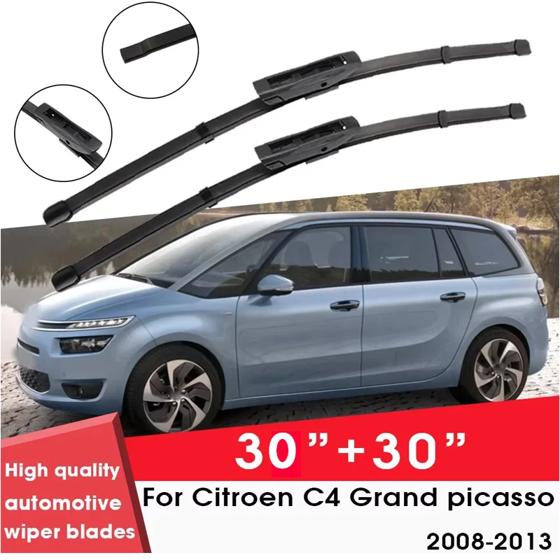 

Car Wiper Blade For Citroen C4 Grand picasso 2008-2013 30"+ 30" Windshield Windscreen Clean Naturl Rubber Car Wipers Accessories