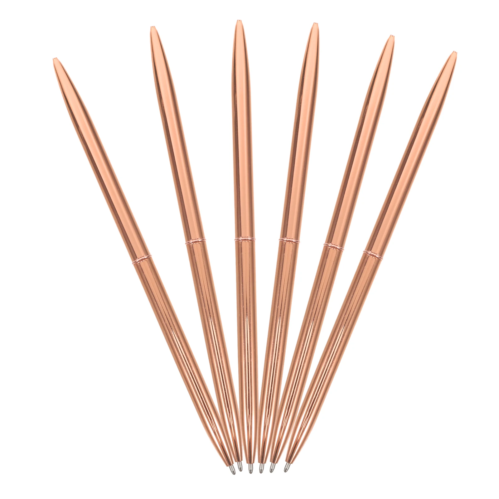 

6 Pcs Metal Ballpoint Pen for Office Business Lightweight Pens Students Retractable