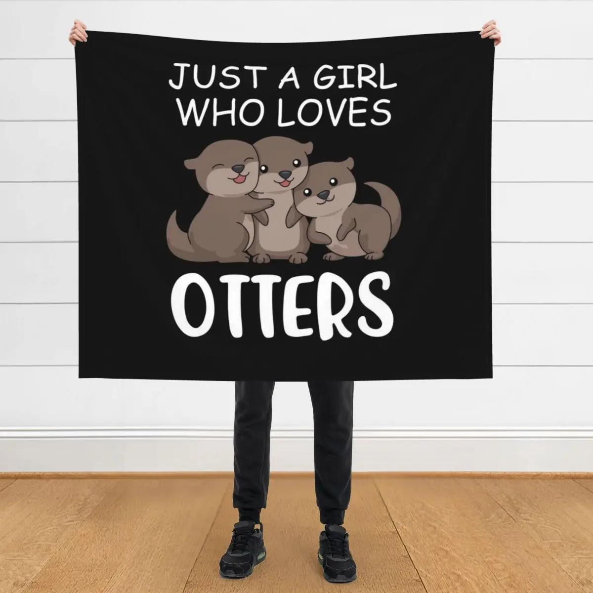 

Cute Otter Women Sea Just A Girl Who Loves Otters Throw Blanket warm winter Picnic Tourist Blankets