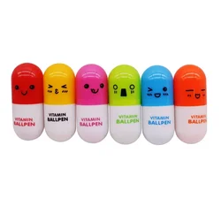 Kids Boys Girls Cartoon Colorful Ballpoint Pen Creative Gift School Supplies Capsule Ballpoint Pen 0.7MM Nib Cute Pattern Pen