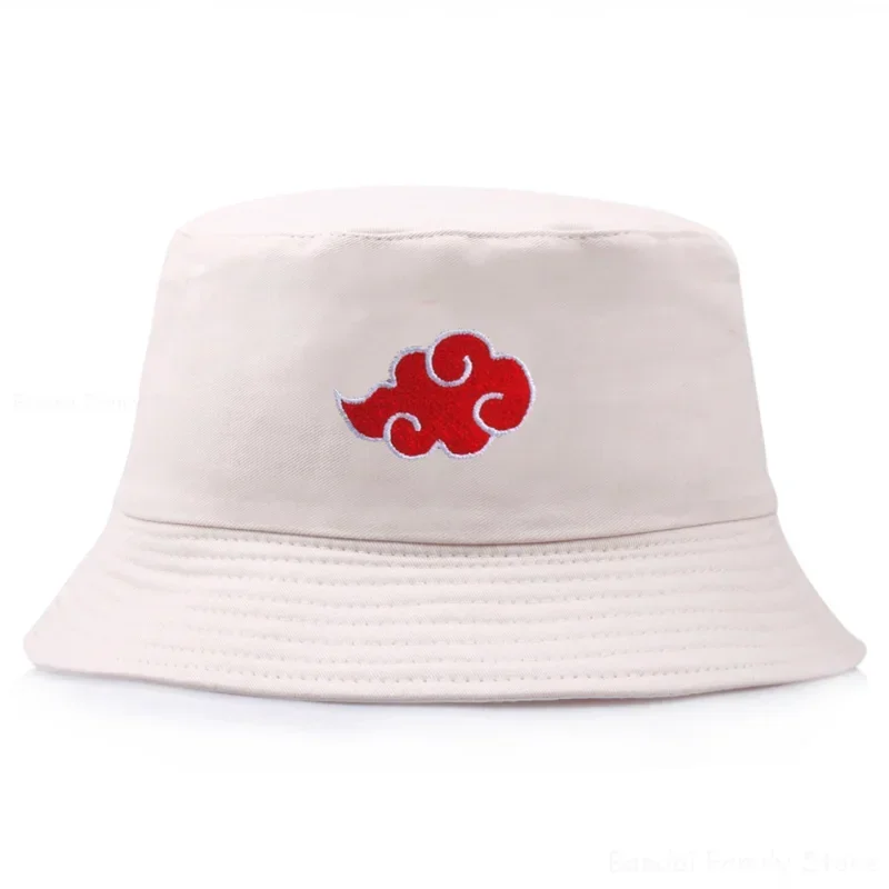 Naruto Akatsuki Bucket Hats Anime Summer Fisherman Hat for Men Women Cartoon Casual Bucket Hats Hip Hop Panama Hat Bob Cap Gift