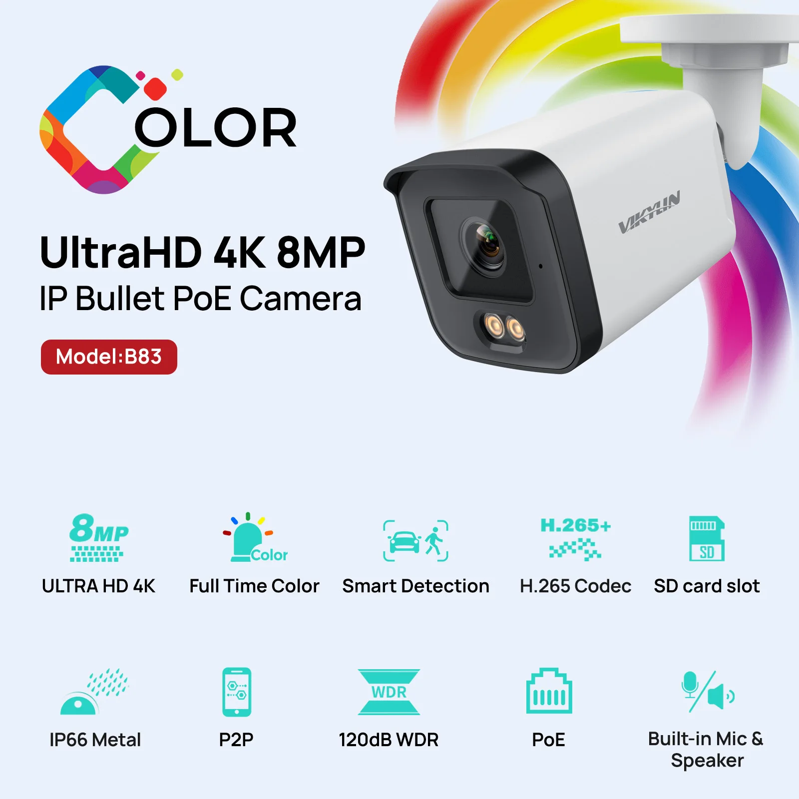 vikylin-full-colo-8mp-hd-ip-security-camera-poe-two-way-audio-fixed-camera-human-vehicle-detection-sd-storage-onvif-ip66-outdoor