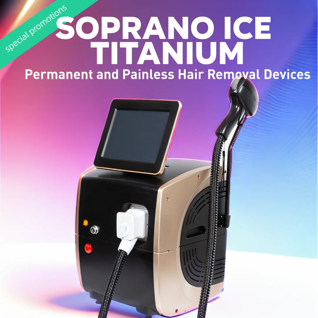 Professional Soprano ICE Titanium 808NM Diode Laser Hair Removal Machine 2024 Portable 3000W Epilator 1600W Free Shipping