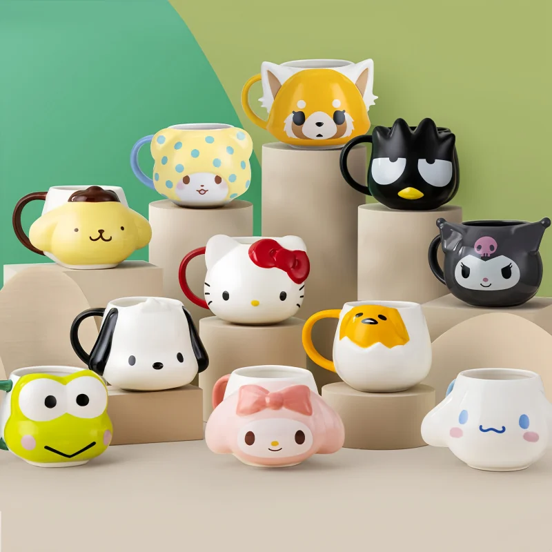 

Hot Sanrio Hello Kitty Embossed Ceramic My Melody Mug Daily Gift Box With High Value High Temperature Resistant Water Cup Gifts