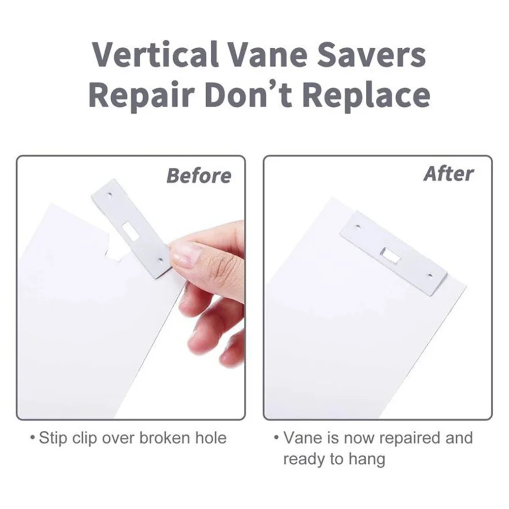 

12pcs Vertical Blind Vane Savers Repair Tabs Fixing Window Shades Slats Replacement Parts Wear Resistant Strong Adhesion