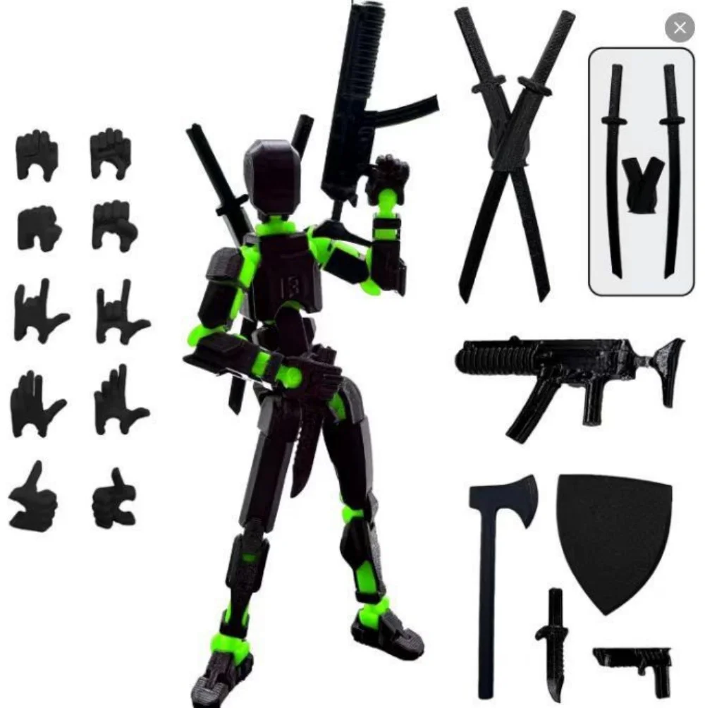 13 Articulated Joints Movable 3D Printed Third Generation DIY Assemble Collectible Desk Ornament Lucky Action Figure Home Decor