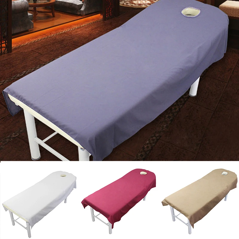 Home Textile Super Soft Brushed Beauty Sheet Massage Table Sheet With Face Hole Bed Sheet Non-woven