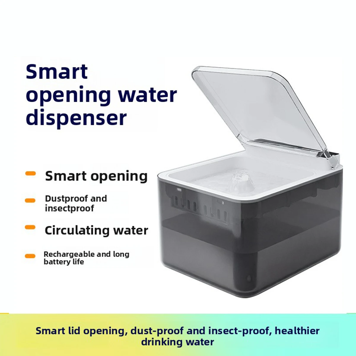3L Square Pet Water Dispenser with Constant Temperature & Smart Technology Live Water Purification for Dogs and Cats
