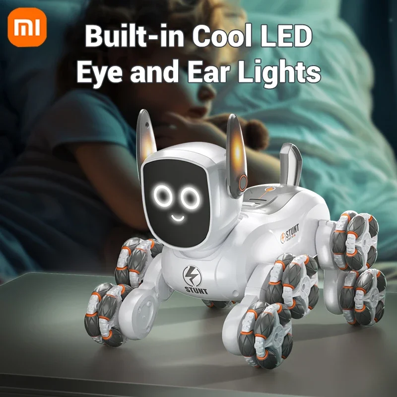 Xiaomi Border Otto Ruote Acrobazia Intelligente Cane Meccanico Rilevamento Gesto Macchina di Controllo Remoto Cane Giocattolo Elettrico per Bambini