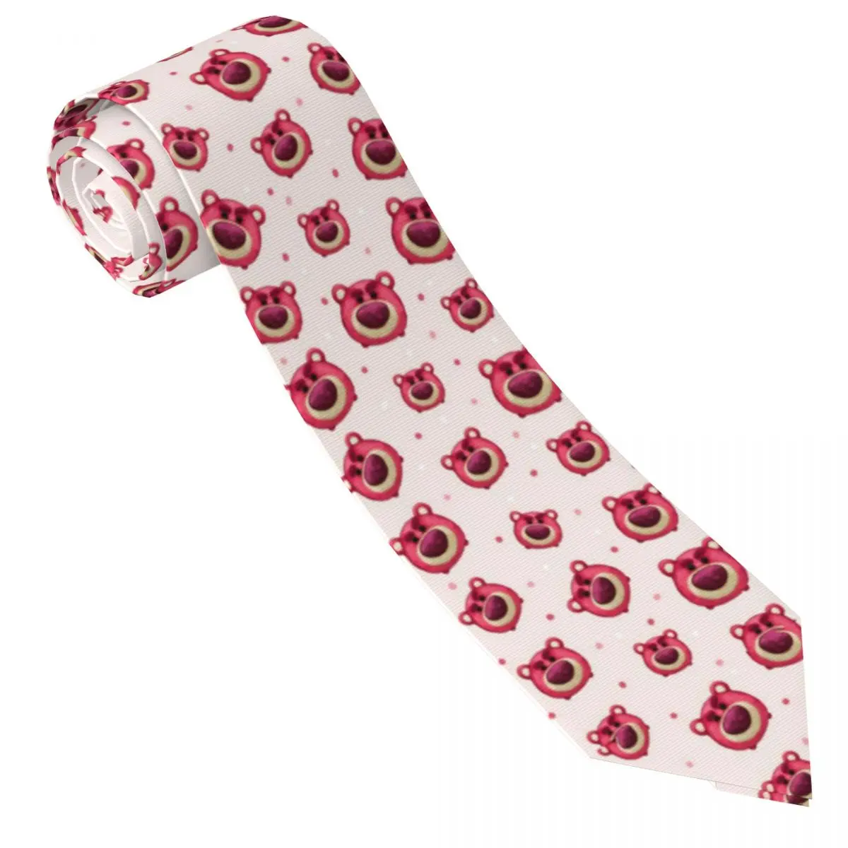 Custom Lotso Huggin Bear Head Pattern Fashion Tie Mens Mens Suit Tie For Thanksgiving Day